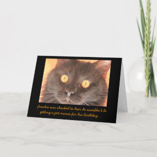 Carte Drôle Shocked Chat Anniversaire Carte, voeux d'ann