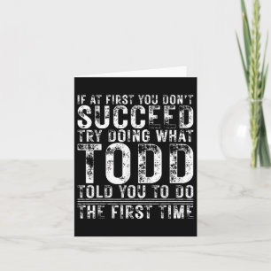Carte Drôle Si Au Début Vous N'Avez Pas Réussi Anniversa