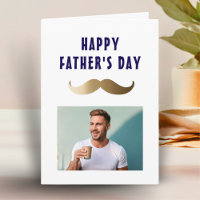 Drôle Simple Moustache Joyeuse Fête des Pères Phot