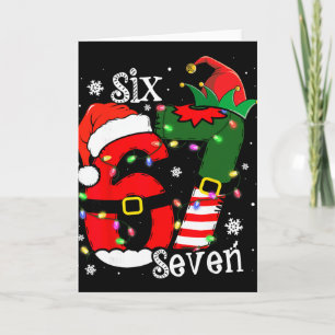 Carte Drôle Six Sept 67 Mème 6 7 Elf Père Noël Noël Pa