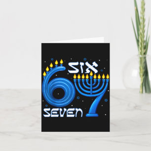 Carte Drôle Six Sept 67 Mème Sarcastique Hanukkah Chanuk