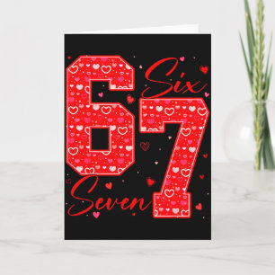 Carte Drôle Six Sept 6 7 Mème Coeurs Cupidon Saint Valen