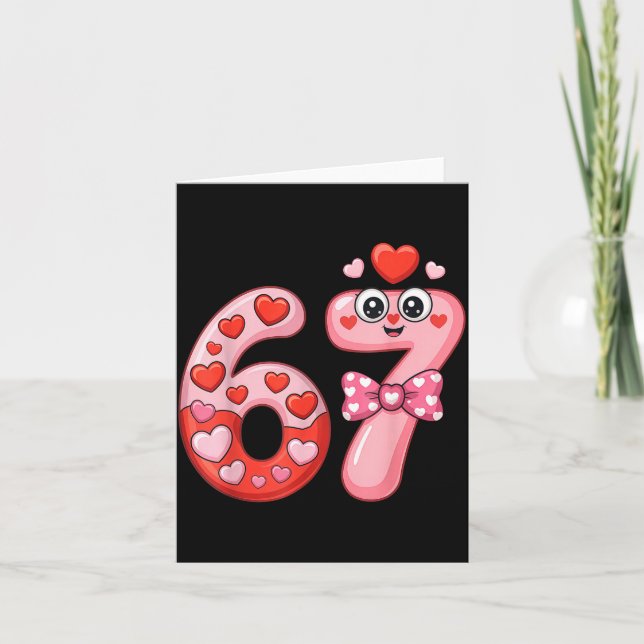 Carte Drôle Six Sept 6 7 Mème Pour Hommes Femmes Enfants (Devant)