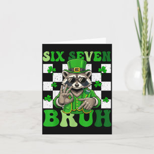 Carte Drôle six sept bruh raton laveur jour de la st pat
