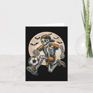 Carte Drôle Skeleton Soccer Hommes Garçons Enfants Hallo