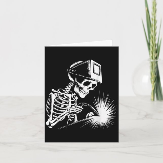 Carte Drôle Skeleton Welvers Éffrayant Halloween Wel (Devant)