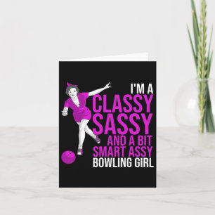 Carte Drôle Smart Y Bowling Girl Cadeau Pour Cly Bowler