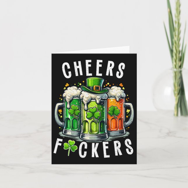 Carte Drôle Soeurs Ers Jour de la Saint Patrick Boire Ir (Devant)