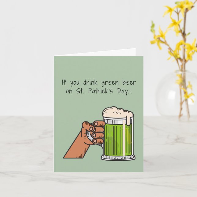 Carte Drôle St. Patrick's day Card (Fleur jaune)