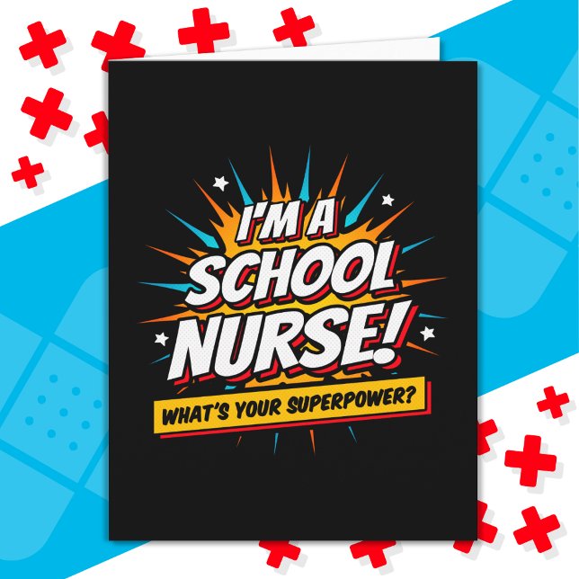 Carte Drôle Superpower School Infirmière Appréciation (Créateur téléchargé)