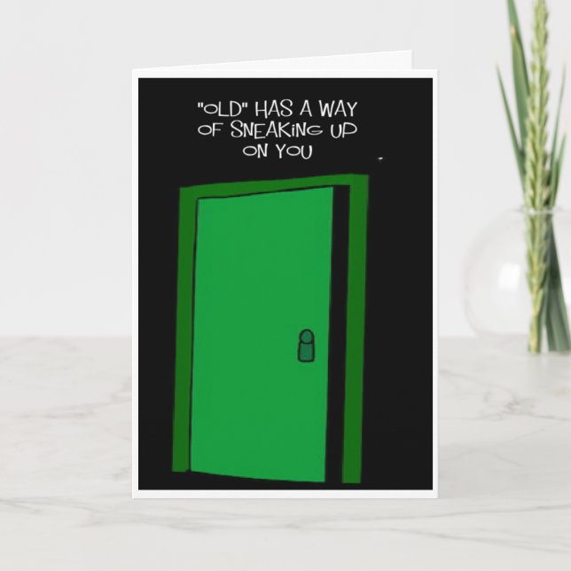 Carte drôle sur la colline voeu d'anniversaire (Devant)