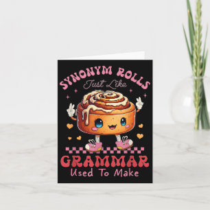 Carte Drôle Synonyme Rolls Blague Cinnamon Rolls Grammar