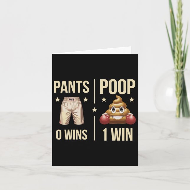 Carte Drôle Toilette Humour Poop Pantalon de mème Pantal (Devant)
