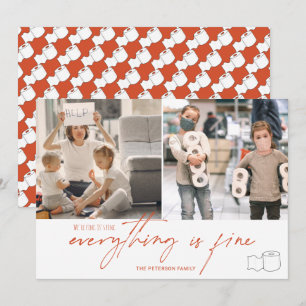 Carte Drôle toilette rouleau 2020 fine 2 photos grille o