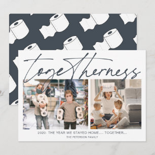 Carte Drôle toilette rouleau 2020 nouvelle année ensembl