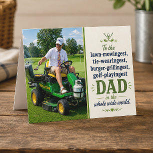 Carte Drôle Tonte de pelouse Grillade Golf Cravate Fête