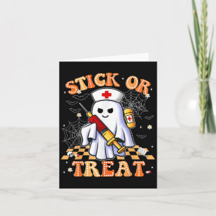 Carte Drôle Trick Ou Treat Boo Nurse Costumes Halloween