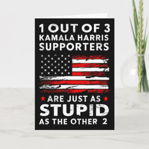 Carte Drôle Trump 1 sur 3 partisans de Kamala Harris Fe