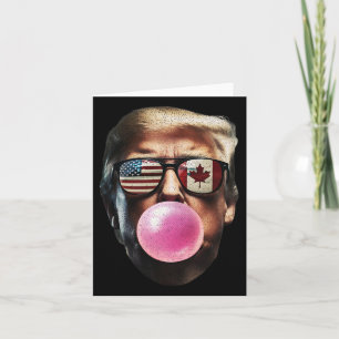 Carte Drôle Trump 45 47 États-Unis Et Canada Drapeau Gle