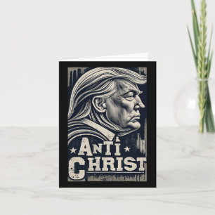 Carte Drôle Trump Anti Christ Jésus foi chrétienne Tee