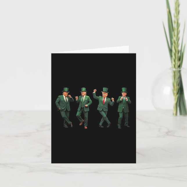 Carte Drôle Trump Dance Saint Patricks Day Pyjamas Ymca  (Devant)