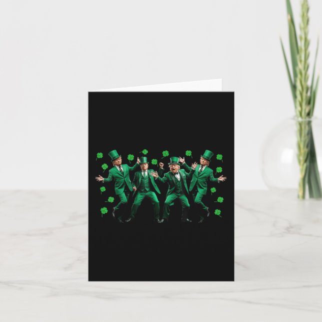 Carte Drôle Trump Dance Saint Patricks Day Pyjamas Ymca  (Devant)