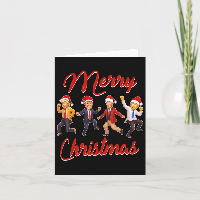 Carte Drôle Trump Danse Santa Claus Noël Noël Noël Noël  (Devant)