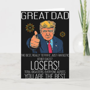 Carte Drôle Trump Fête des Pères Meilleur Papa Pour Gran