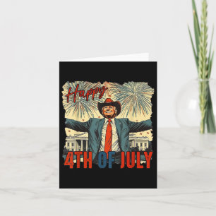 Carte Drôle Trump Joyeux Jour 4 juillet de l'Indépendanc