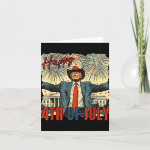 Carte Drôle Trump Joyeux Jour 4 juillet de l'Indépendanc