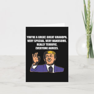 Carte Drôle Trump Meilleur Grand-Père Ever Tout le Monde