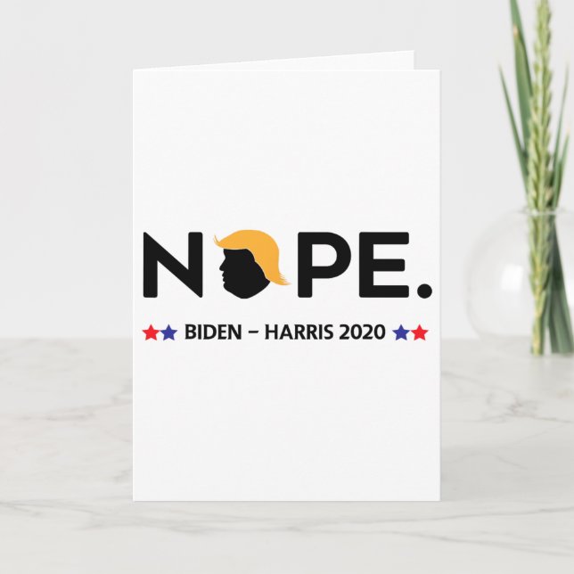 Carte Drôle Trump Non  (Devant)