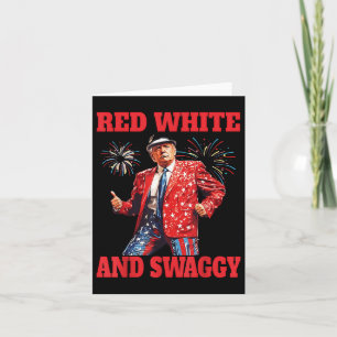Carte Drôle Trump Rouge Blanc Et Swaggy Trump Danse 4ème