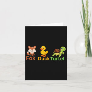 Carte Drôle Trump subtil Fox Duck Turtle mignonne Animal