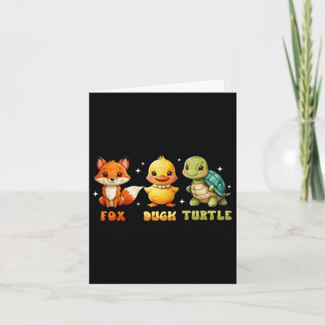 Carte Drôle Trump subtil Fox Duck Turtle mignonne Animal (Devant)