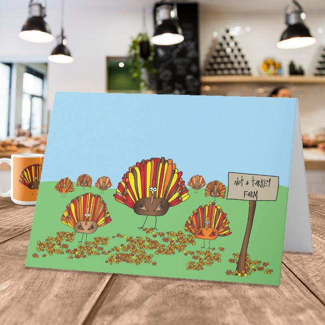 Carte Drôle, Vacances, Thanksgiving Turquie Dessin (Hey! Take a look at this funny cartoon turkey greeting card!)