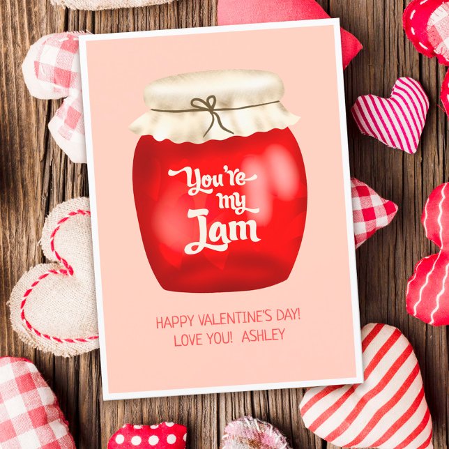 Carte Drôle valentine Jam cite tu es ma confiture (Créateur téléchargé)