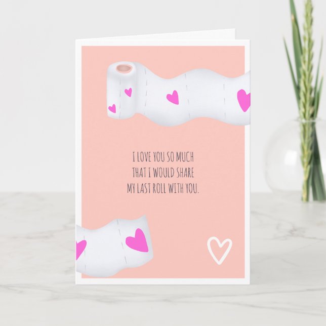 Carte Drôle valentine rouleau 3 photos collage (Devant)