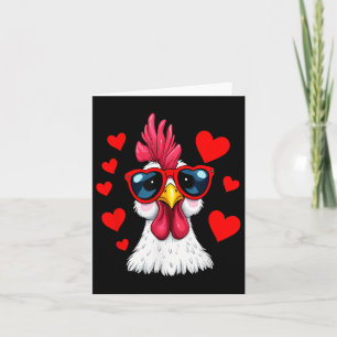 Carte Drôle Valentines de poulet Jour Coeur de poulet Co
