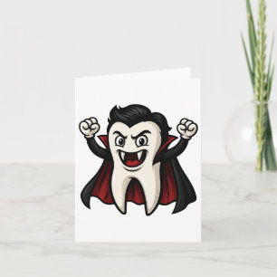 Carte Drôle Vampire dent Éffrayante Halloween Dentis den