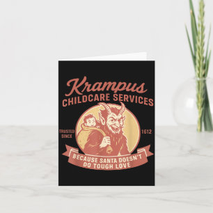Carte Drôle Vintage Krampus Services de Transport Enfant