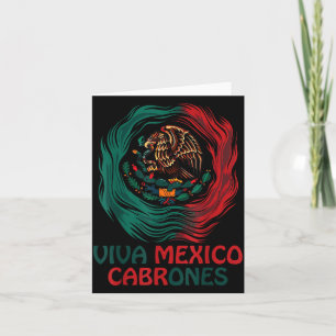 Carte Drôle Viva Mexico Cabrone Jour de l'Indépendance M