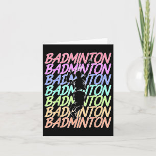 Carte Drôle Volant de badminton Vintage Joueur de Badmin