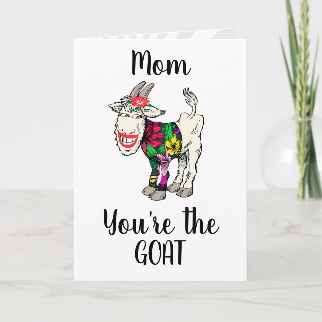 Carte Drôle Vous êtes le GOAT (femelle) Personnalisable (Devant)