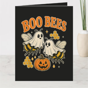 Carte Drôles d'abeilles fantômes Halloween drôle d'abeil