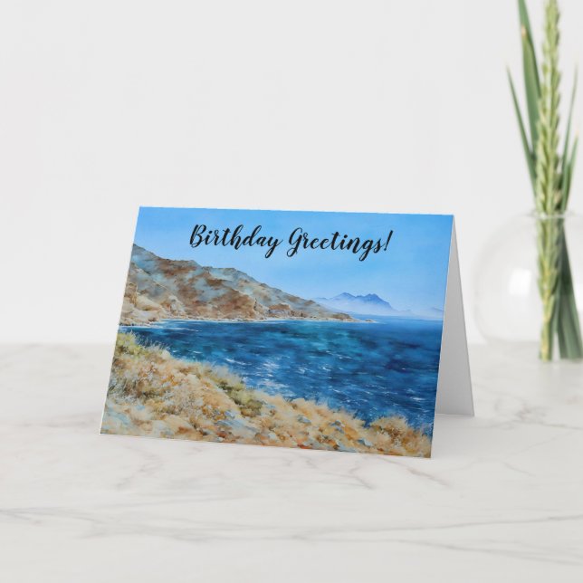 Carte Drops in the Ocean Art Birthday Card (Devant)