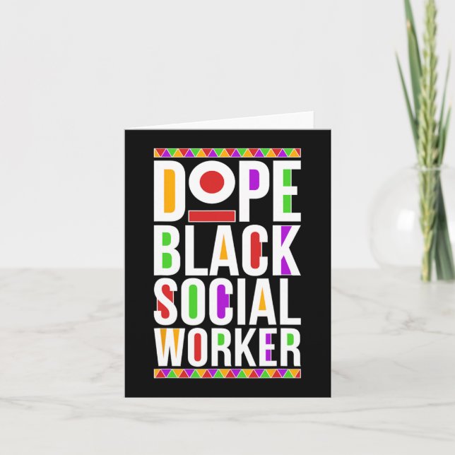 Carte Drug Black Social Worker Africain-Américain Social (Devant)