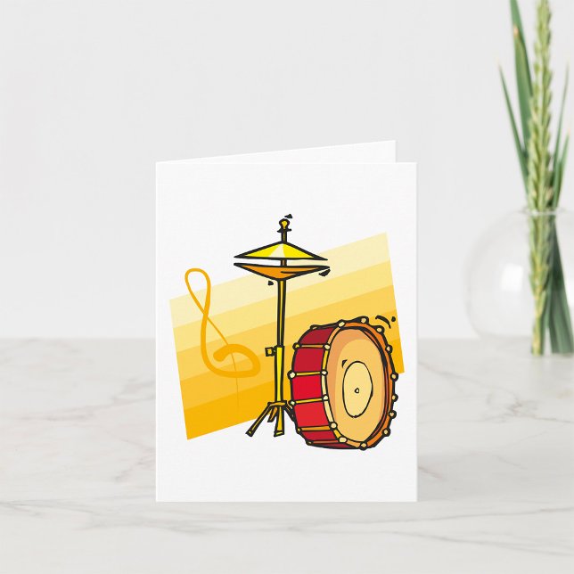 Carte Drum et musique Cymbal Percussion Art (Créateur téléchargé)