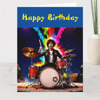 Carte Drummer jouant son ensemble de tambours