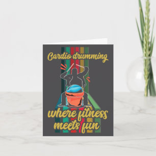 Carte Drumming Cardio Gymnastique Exercice Drôle Fitness